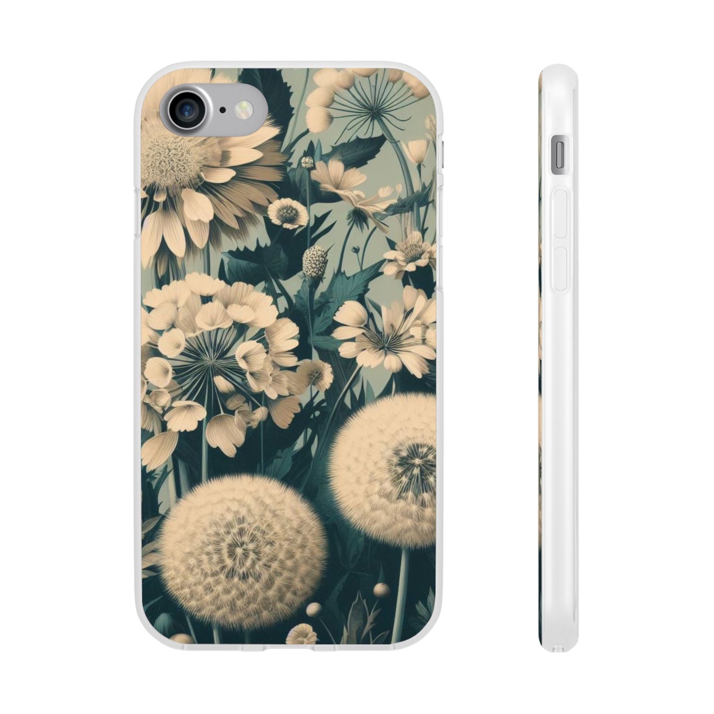 Blue & Cream Flowers Flexi Cases