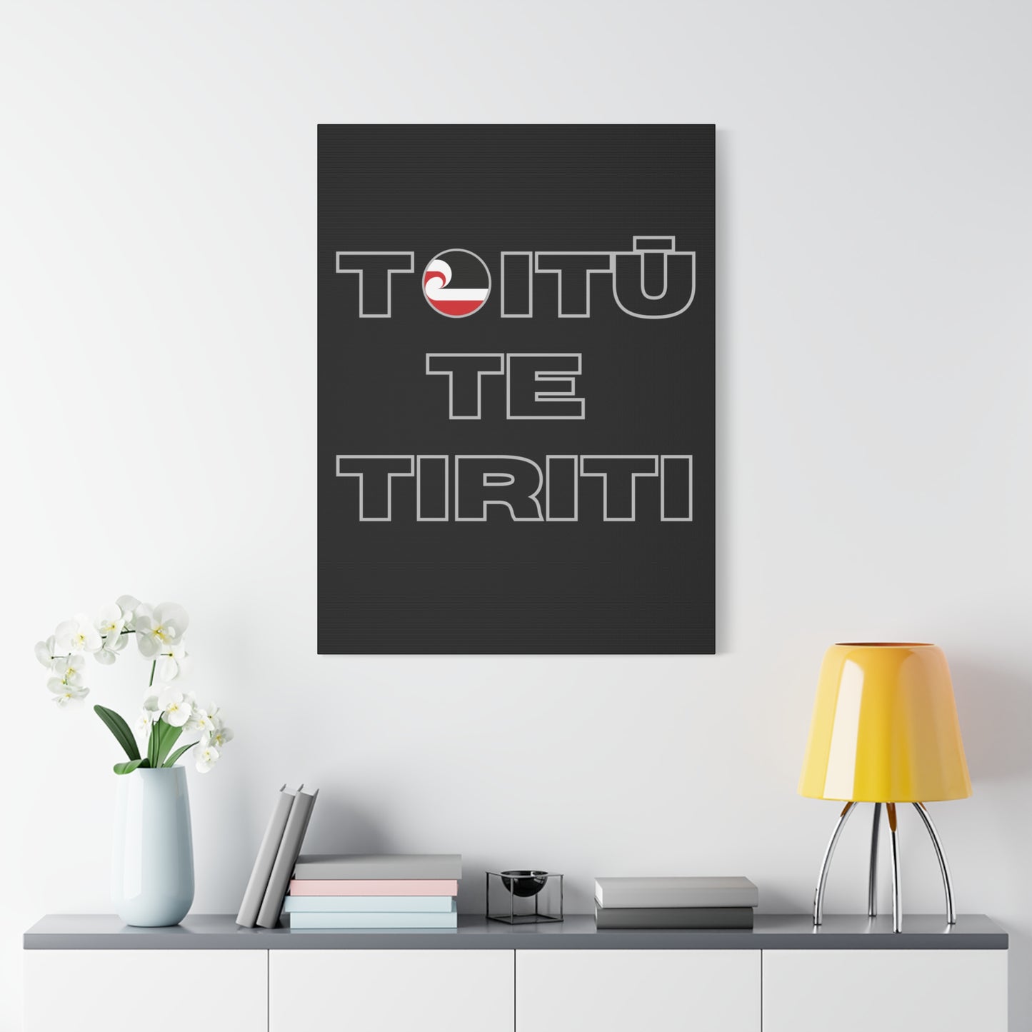 Toitū Te Tiriti Classic Canvas - Black