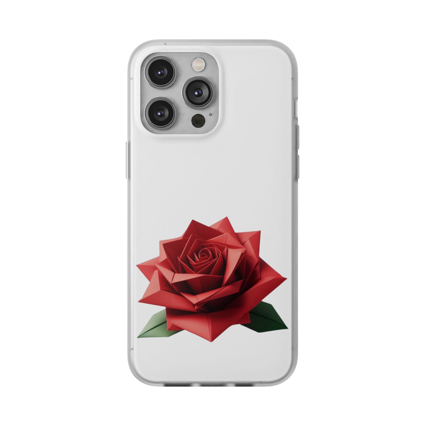 Origami Red Rose Flexi Cases