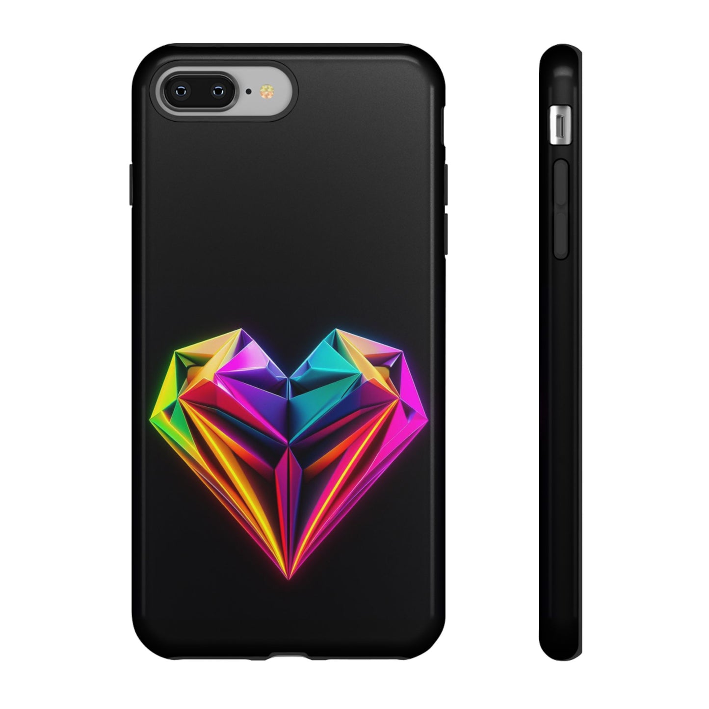 Origami Neon Heart Tough Cases iPhone/Google/Samsung