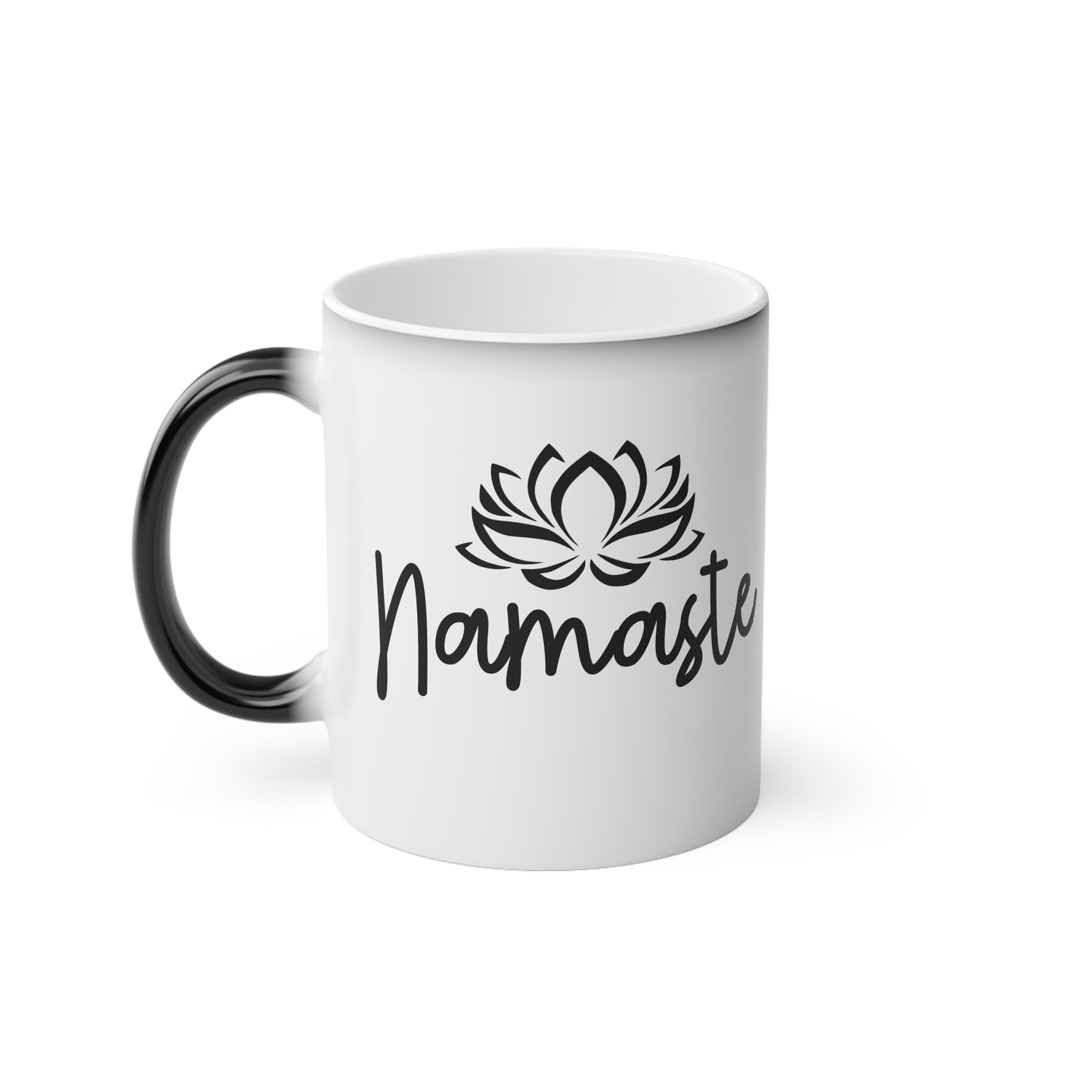 Namaste (Lotus) Magic Mug - Color Changing Heat Sensitive Cup for Relaxation and Meditation