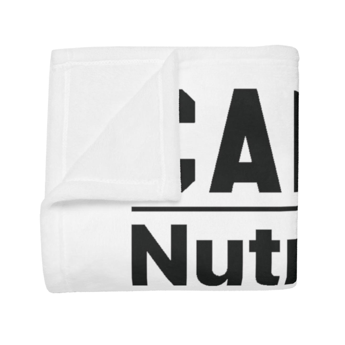 Cancer Nutrition Plush Fleece Blanket - white