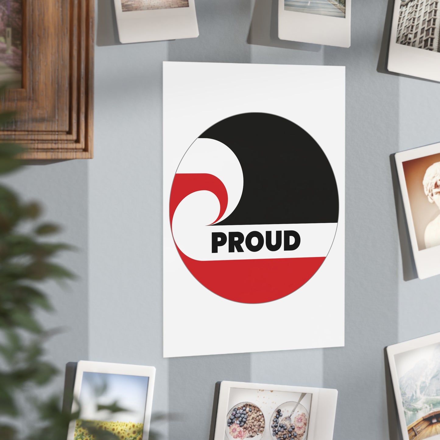 PROUD (circle) Unframed Prints - white