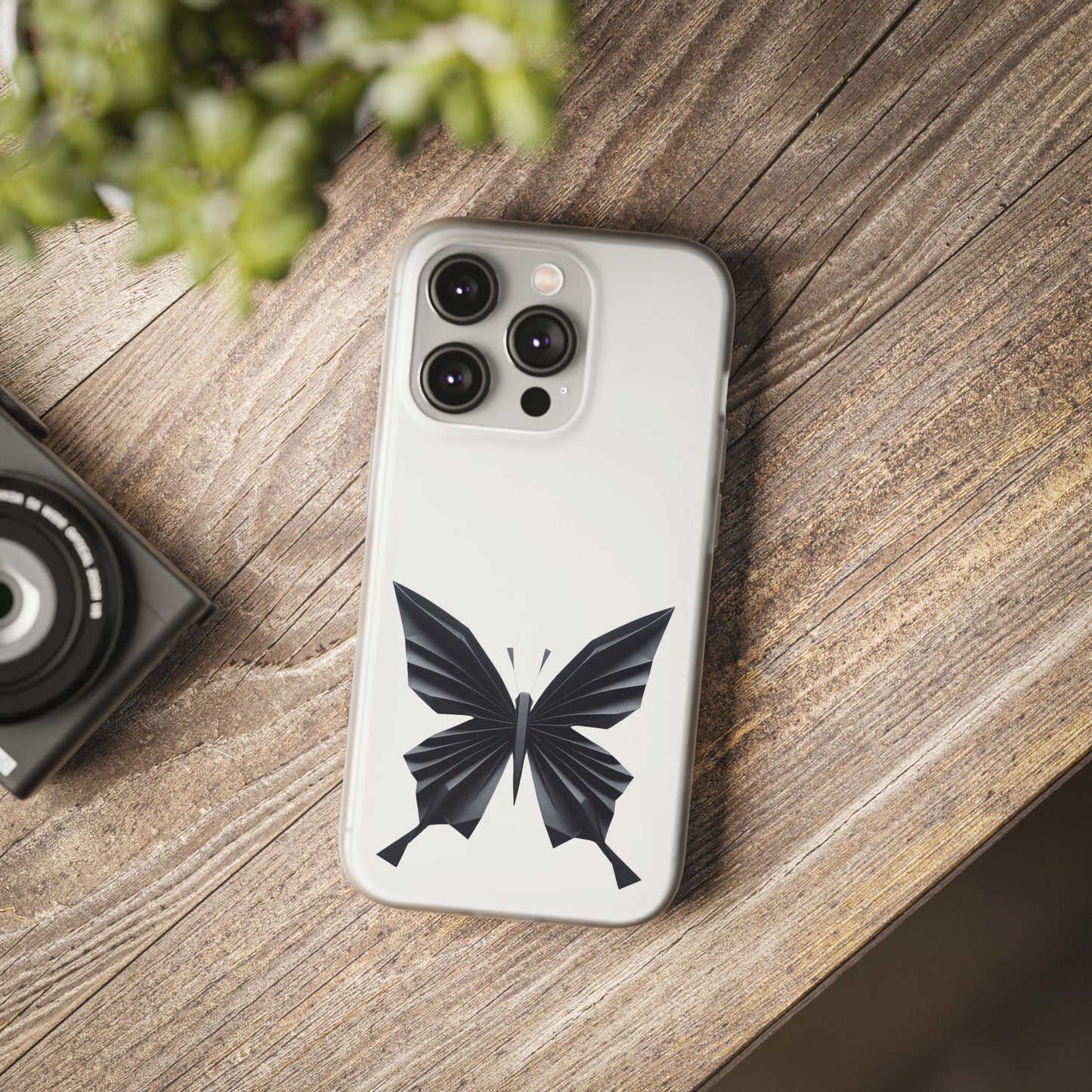 Origami Black Butterfly Flexi Cases