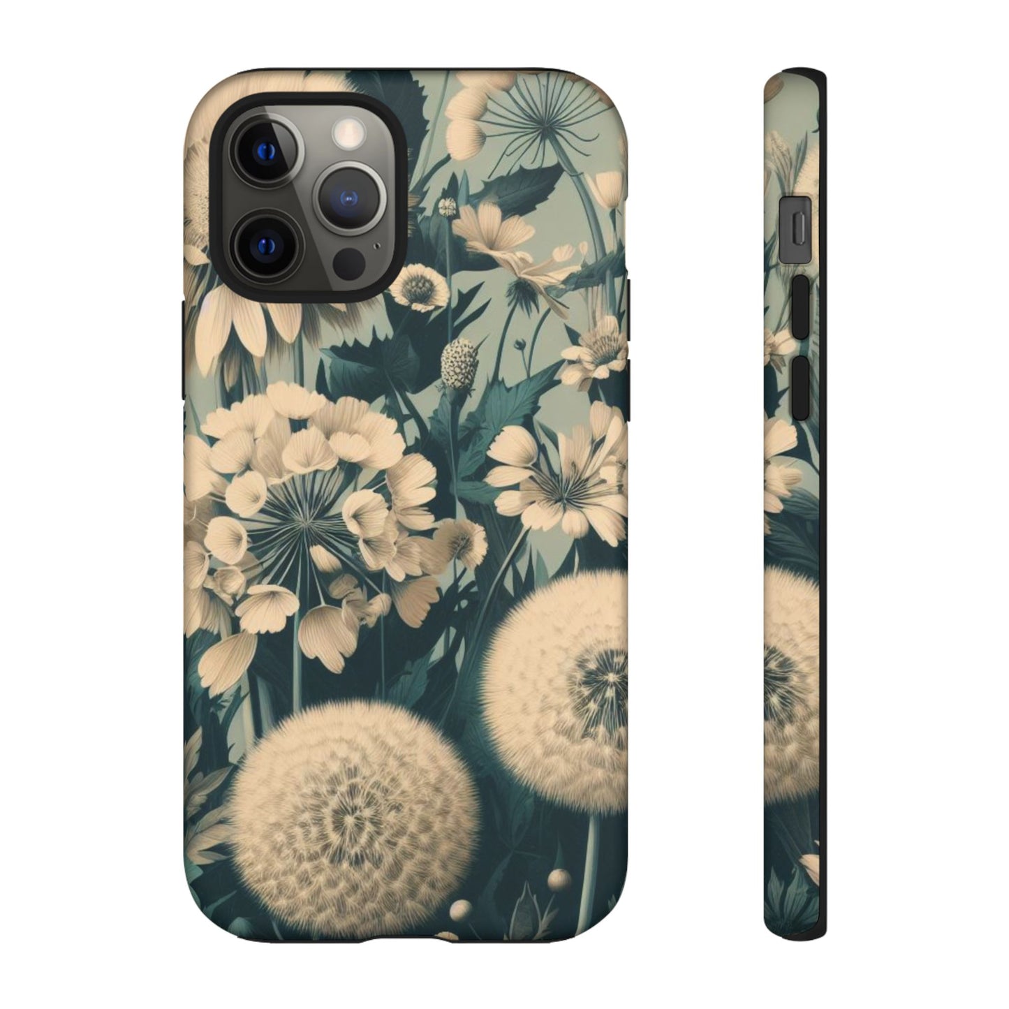 Blue & Cream Flowers Tough Cases iPhone/Google/Samsung