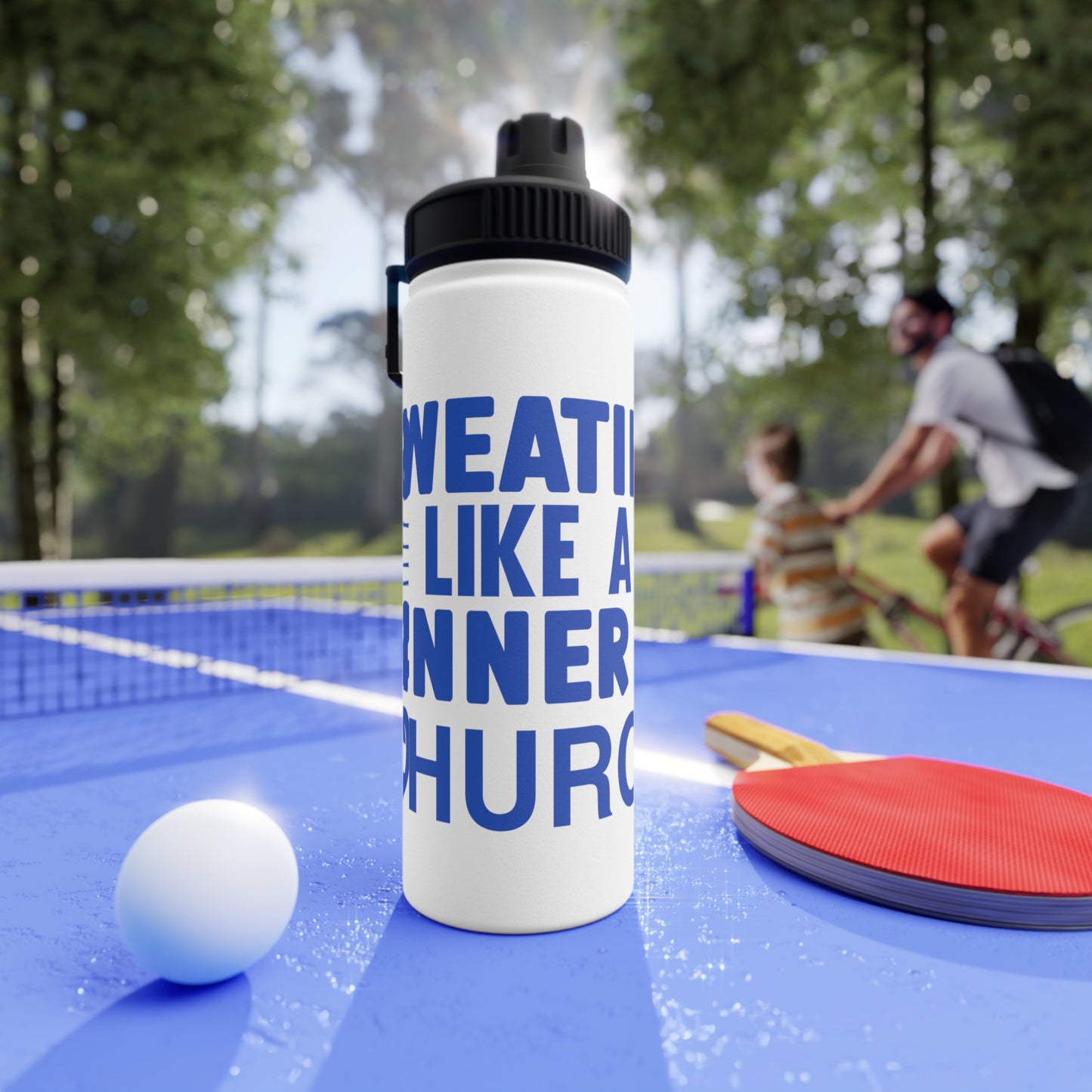 Sweating Like a Sinner in Church Stainless Steel Sports Water Bottle - 3 sizes