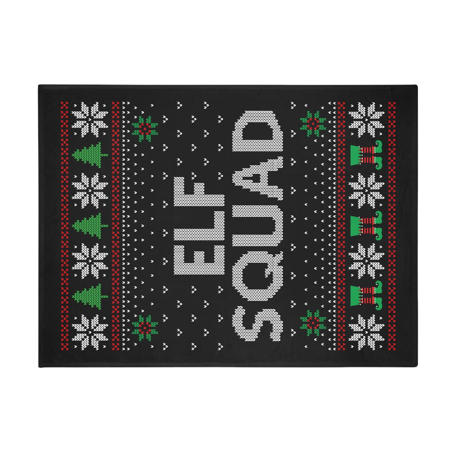 Ugly Christmas Sweater - Elf Squad Plush Fleece Blanket