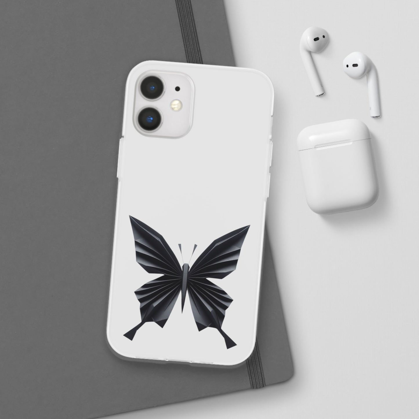 Origami Black Butterfly Flexi Cases