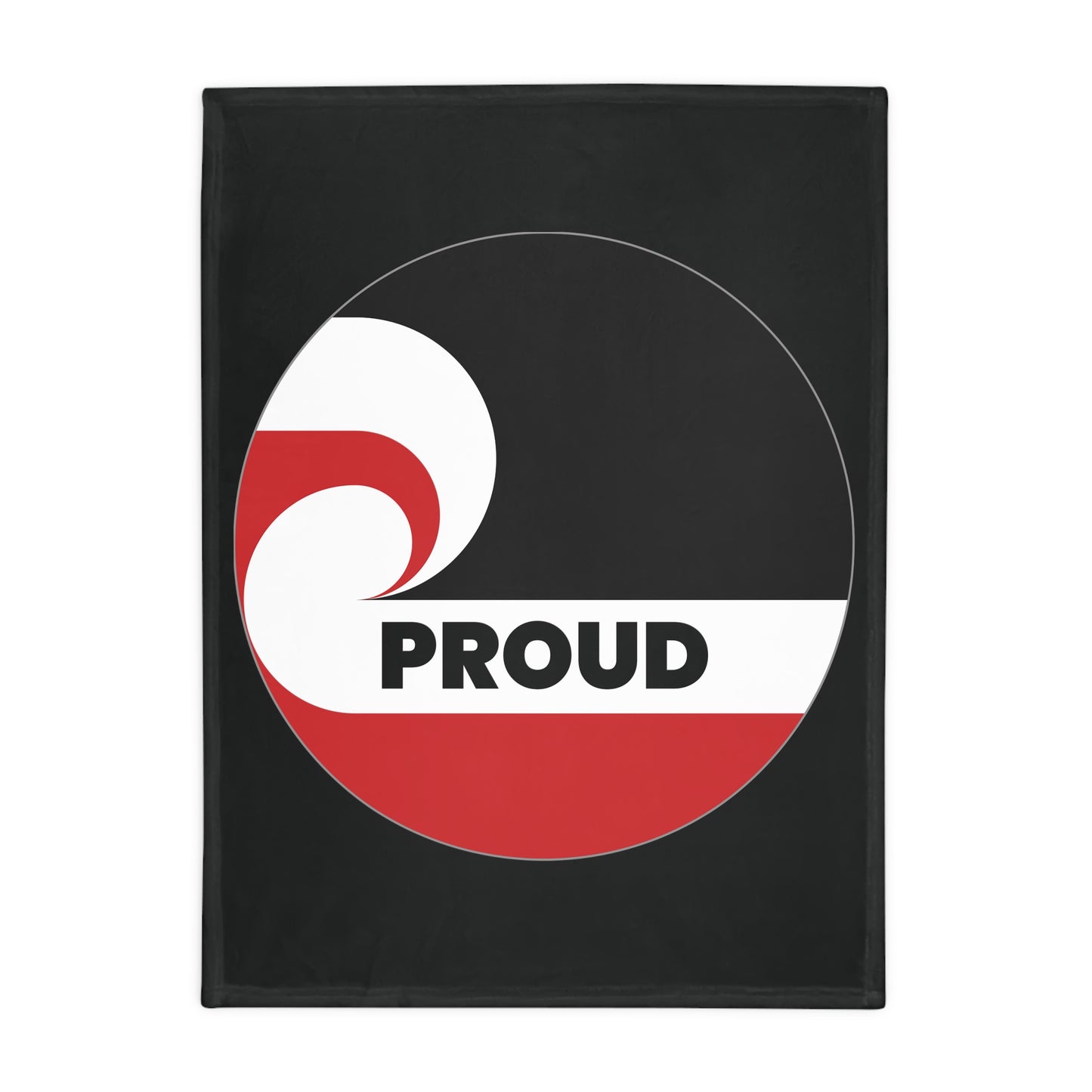 PROUD - Black Plush Fleece Blanket