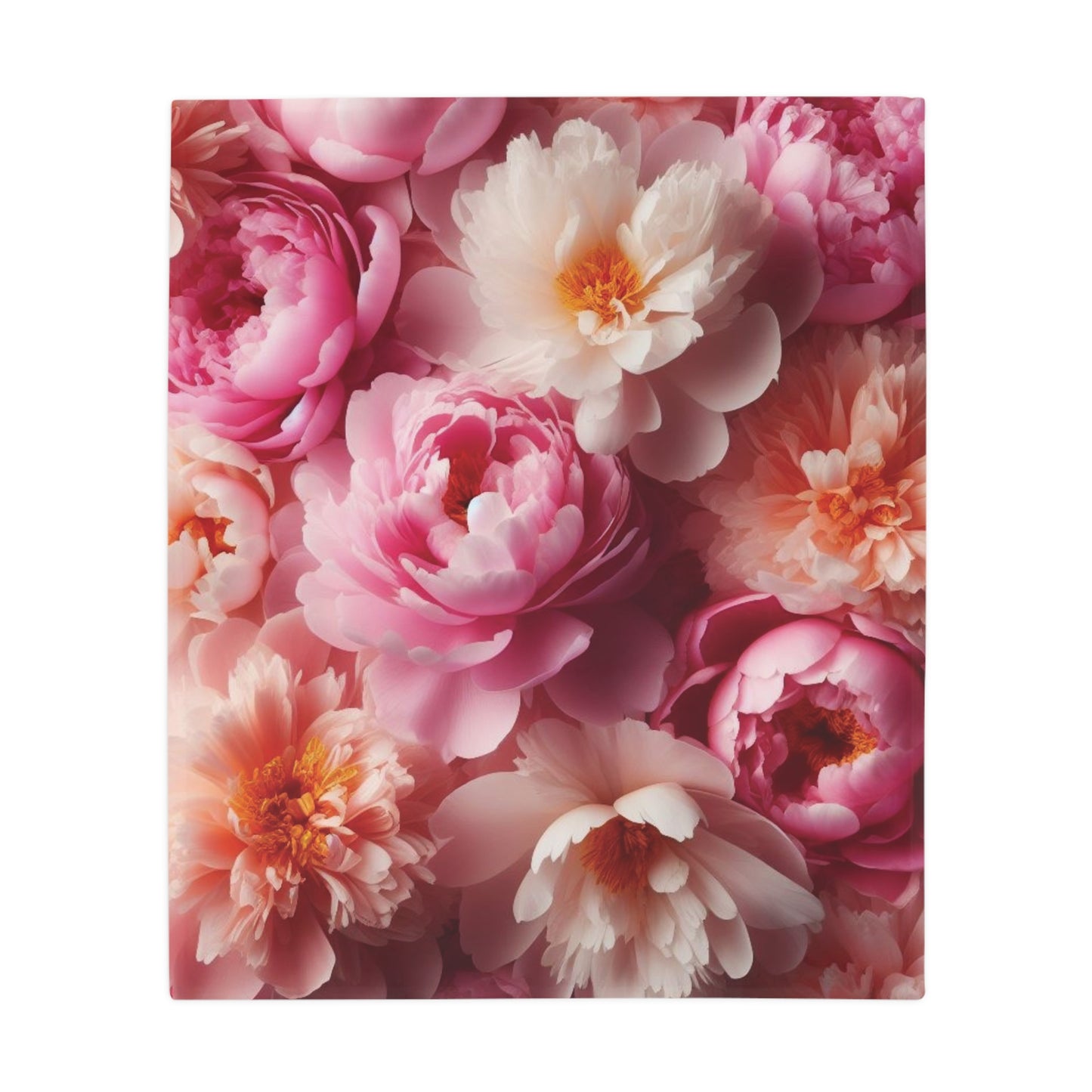 Peonies #1 Plush Fleece Blanket