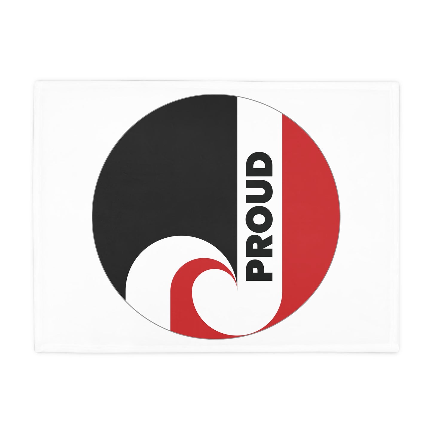 PROUD - White Plush Fleece Blanket