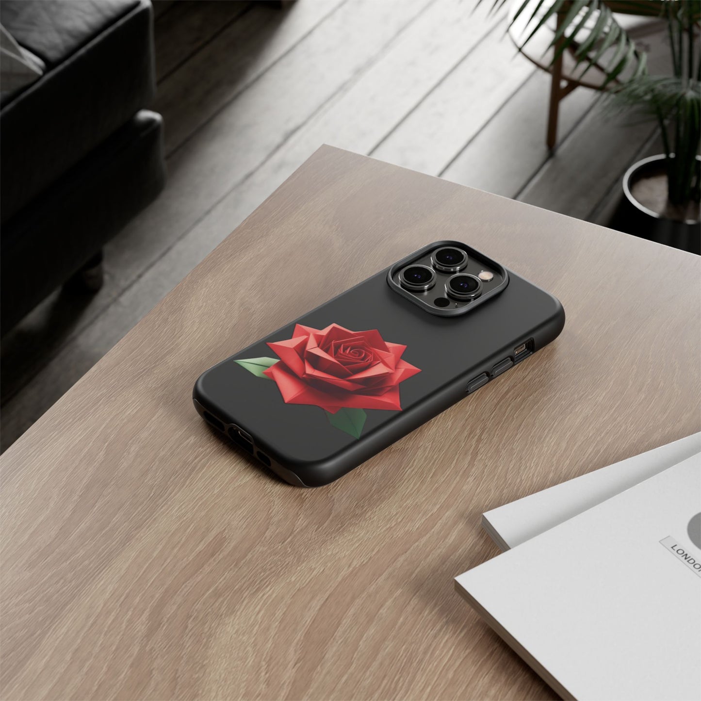 Origami Red Rose Tough Cases iPhone/Google/Samsung