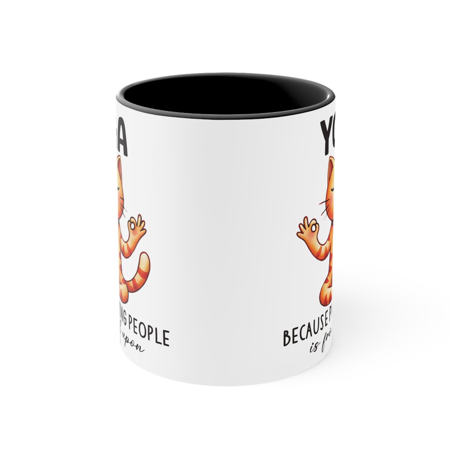 Punching People Color Accent Mug 11oz - Zen Meditation Gift