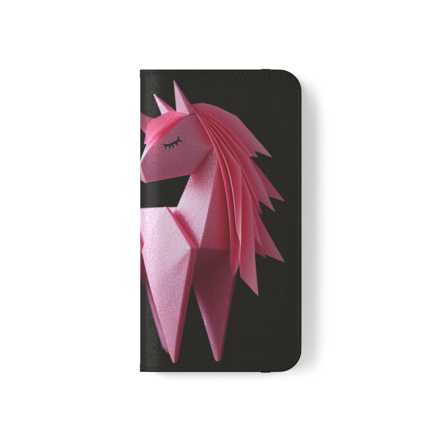 Origami Pink Unicorn Flip Cases iPhone/Samsung