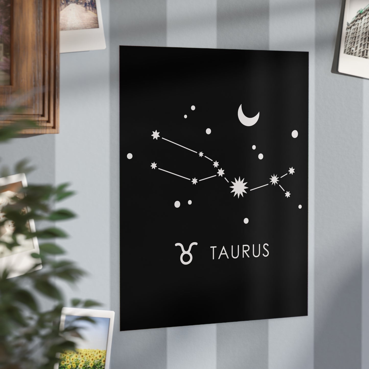 Taurus Starmap Unframed Prints - black