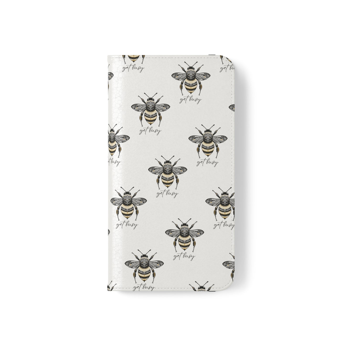 Get Busy Bee Flip Cases for iPhone/Samsung - white