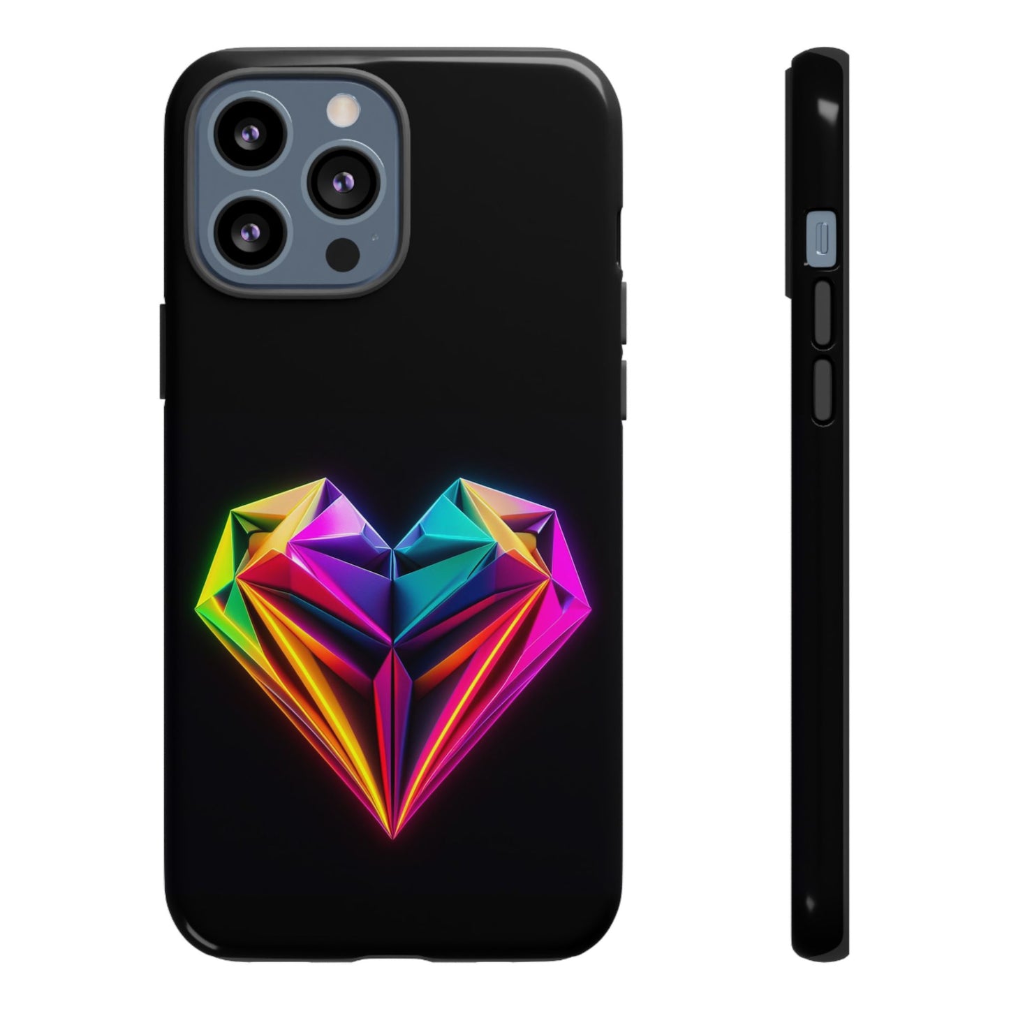 Origami Neon Heart Tough Cases iPhone/Google/Samsung