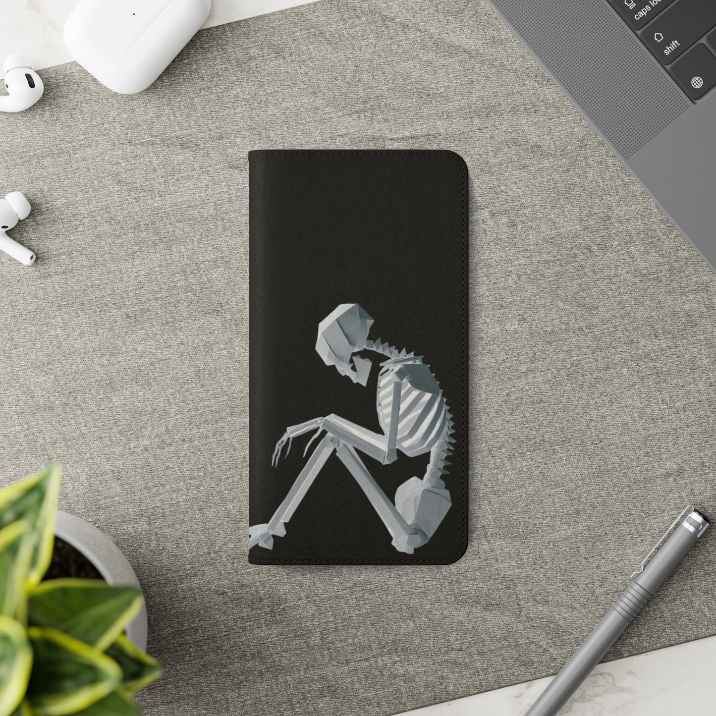 Origami Skelleton Flip Cases iPhone/Samsung