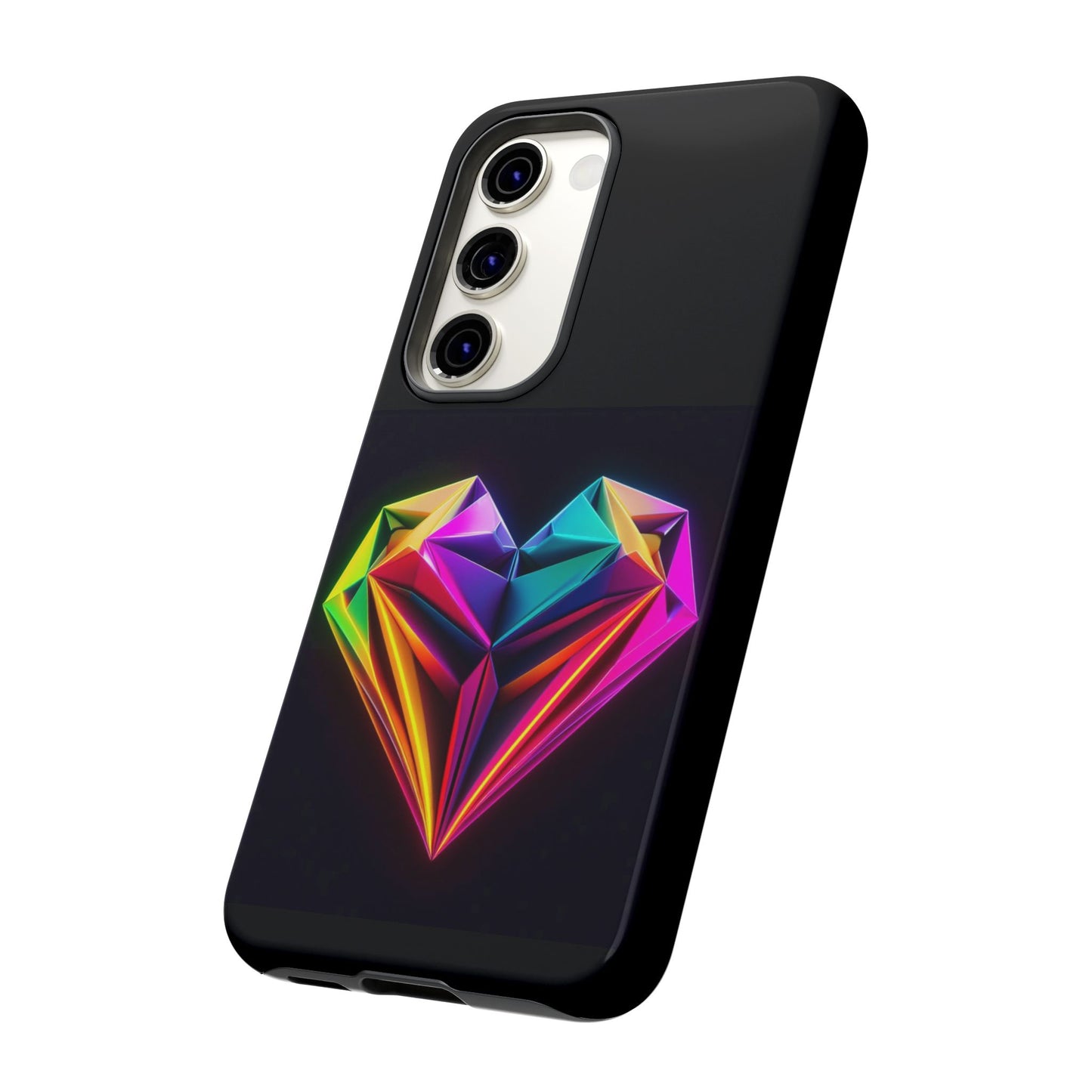 Origami Neon Heart Tough Cases iPhone/Google/Samsung