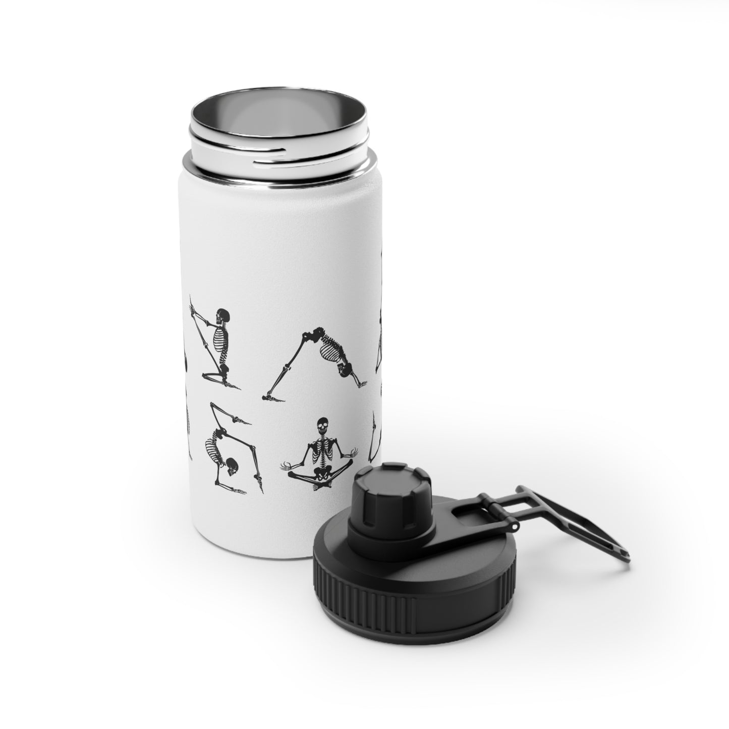 Skeleton Yoga Stainless Steel Water Bottle - # Sizes