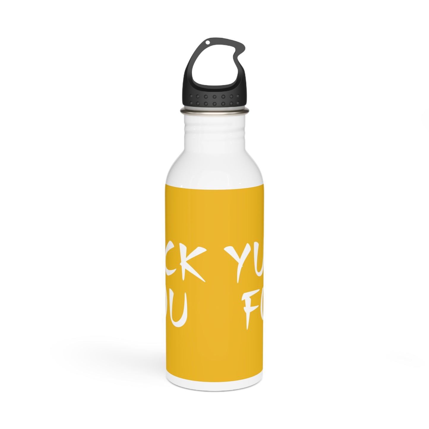 Yuck Fou Stylish Stainless Steel Water Bottle - Eco-Friendly, Durable, Perfect for On-the-Go - Yellow