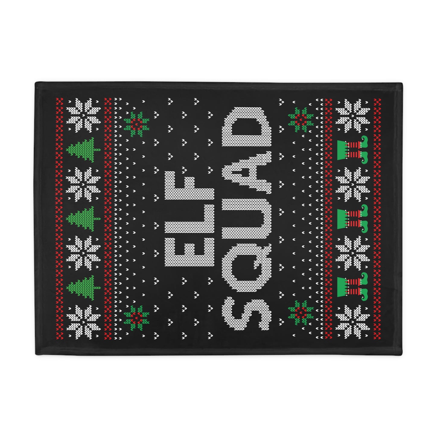 Ugly Christmas Sweater - Elf Squad Plush Fleece Blanket