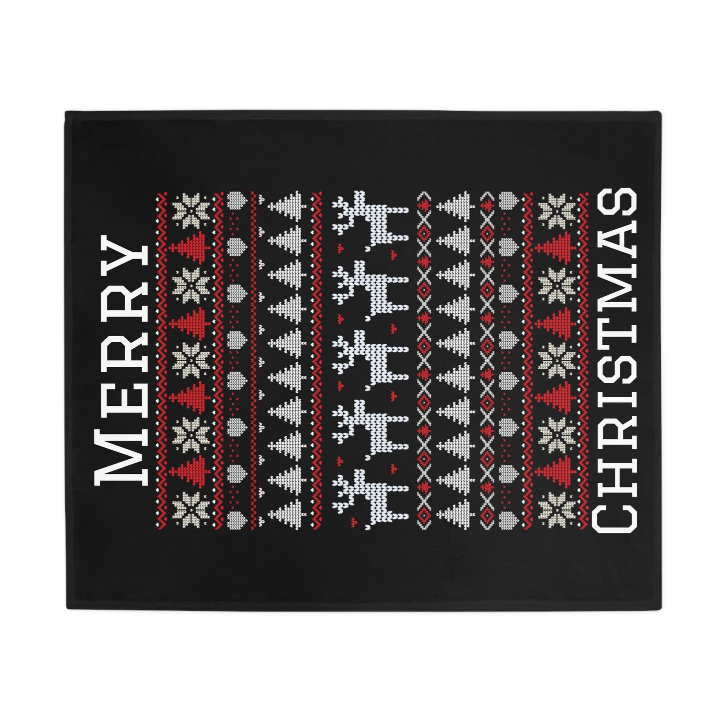 Ugly Christmas Sweater Plush Fleece Blanket #3