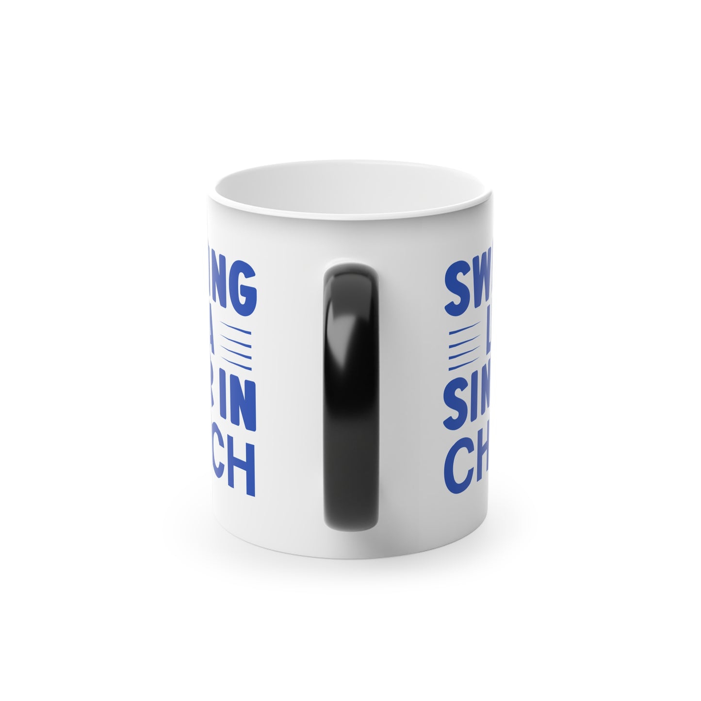 A Sinner in Church Magic Mug - Color Changing Mug for Fitness Enthusiasts