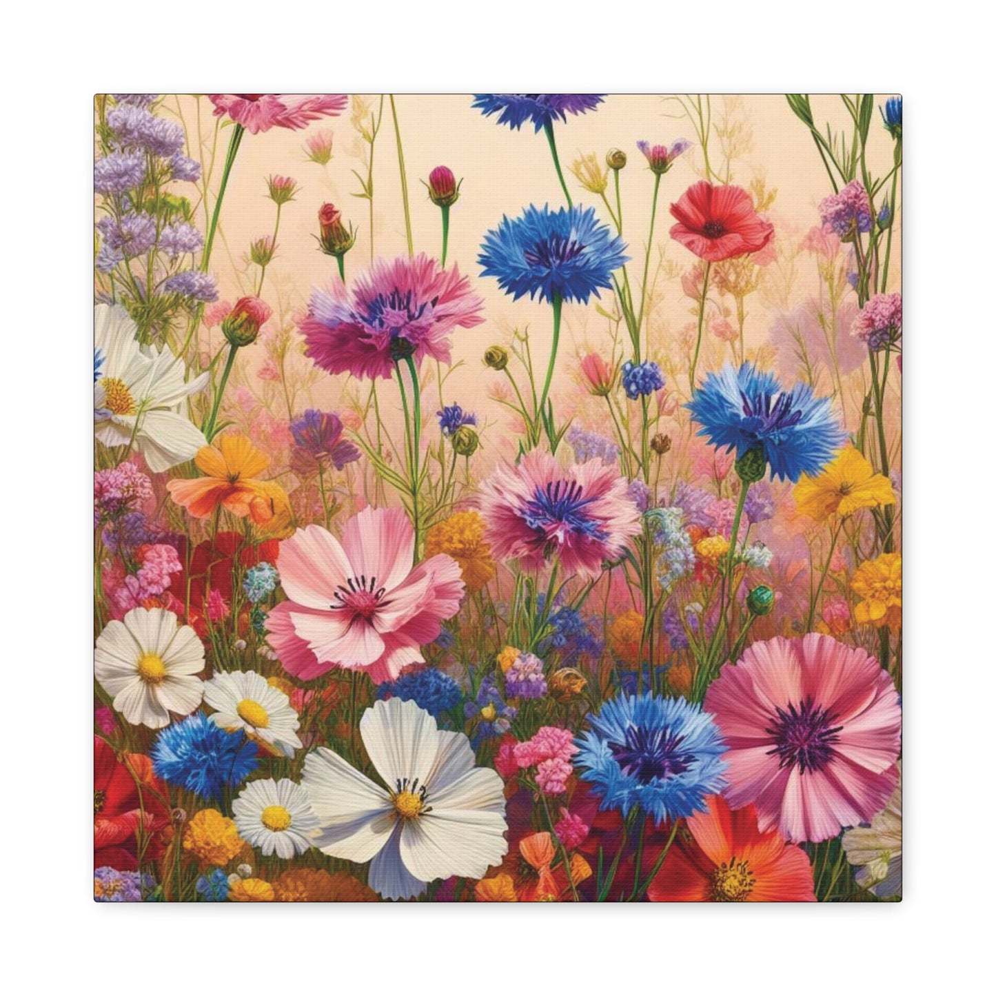 Wild Flowers Classic Canvas - Black