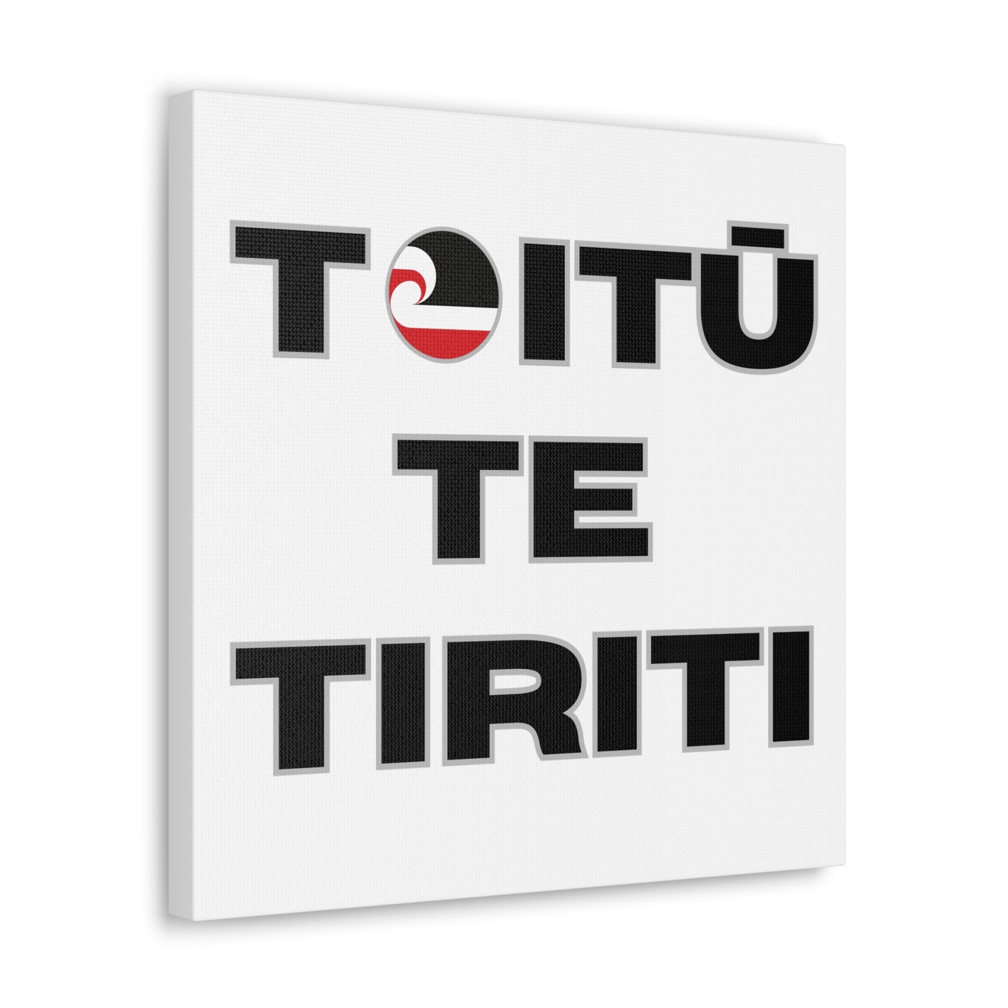 Toitū Te Tiriti Classic Canvas - White