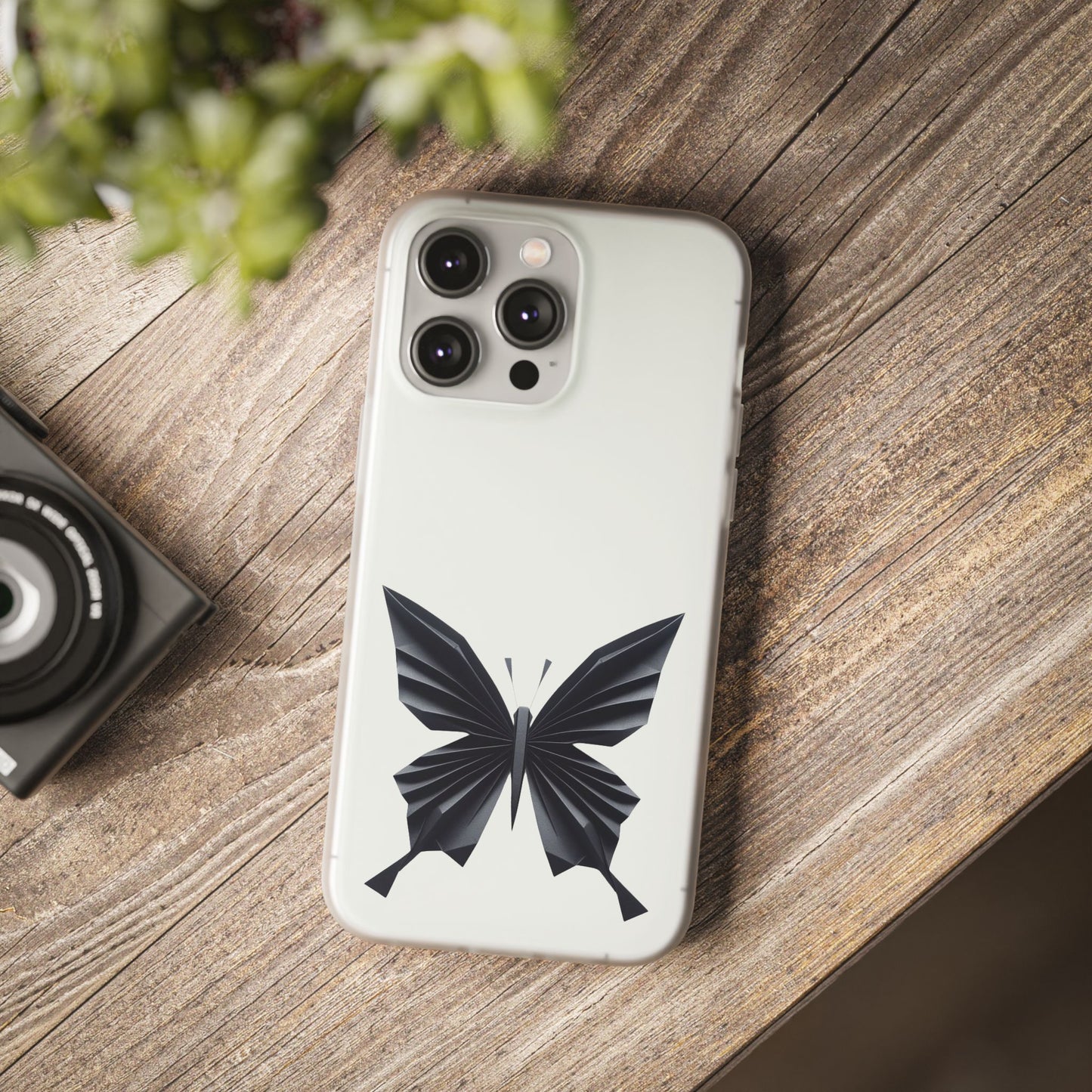 Origami Black Butterfly Flexi Cases