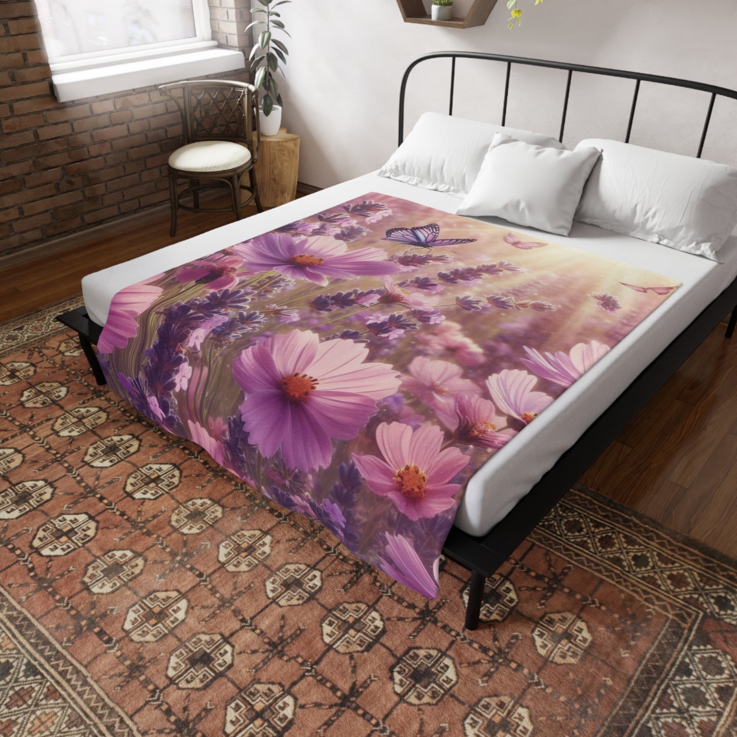 Wild Lavender #1 Plush Fleece Blanket