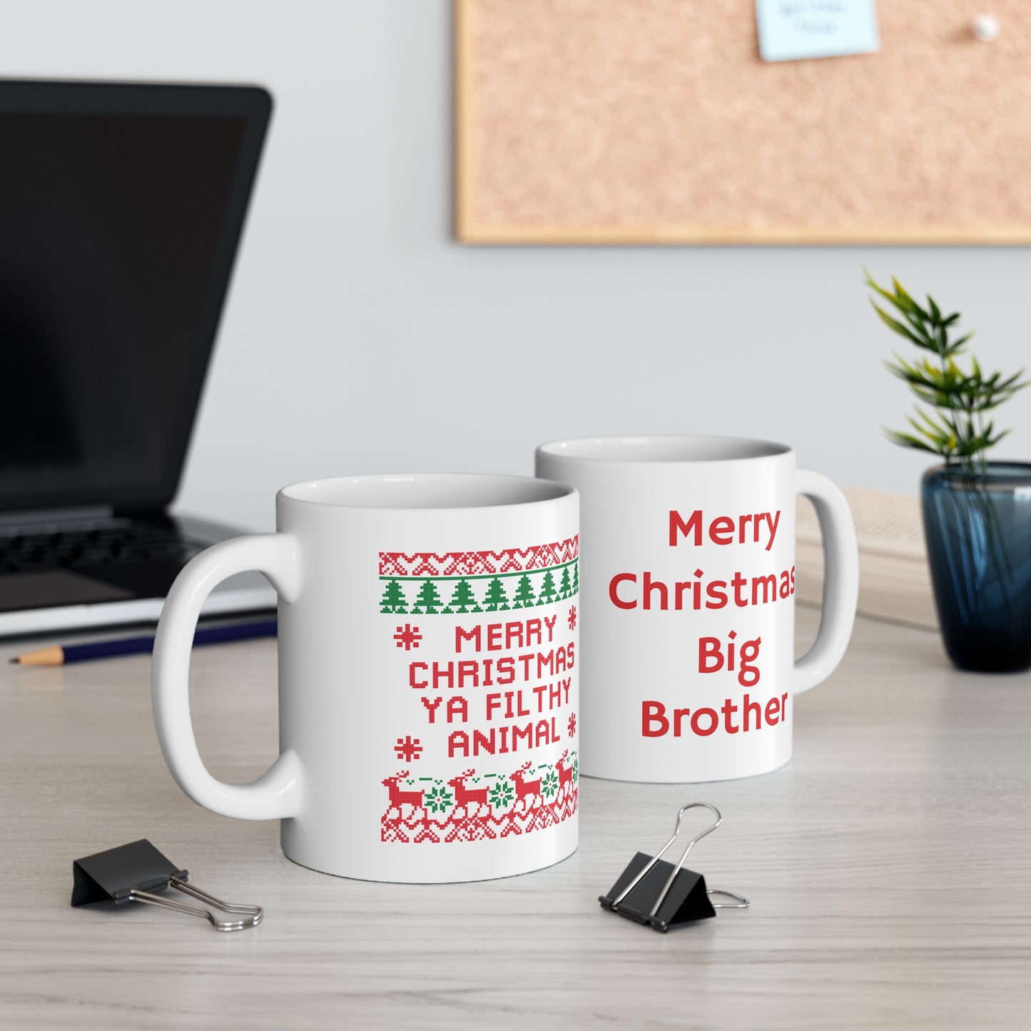 Customisable Christmas Ceramic Coffee Cups, 11oz - Filthy Animal