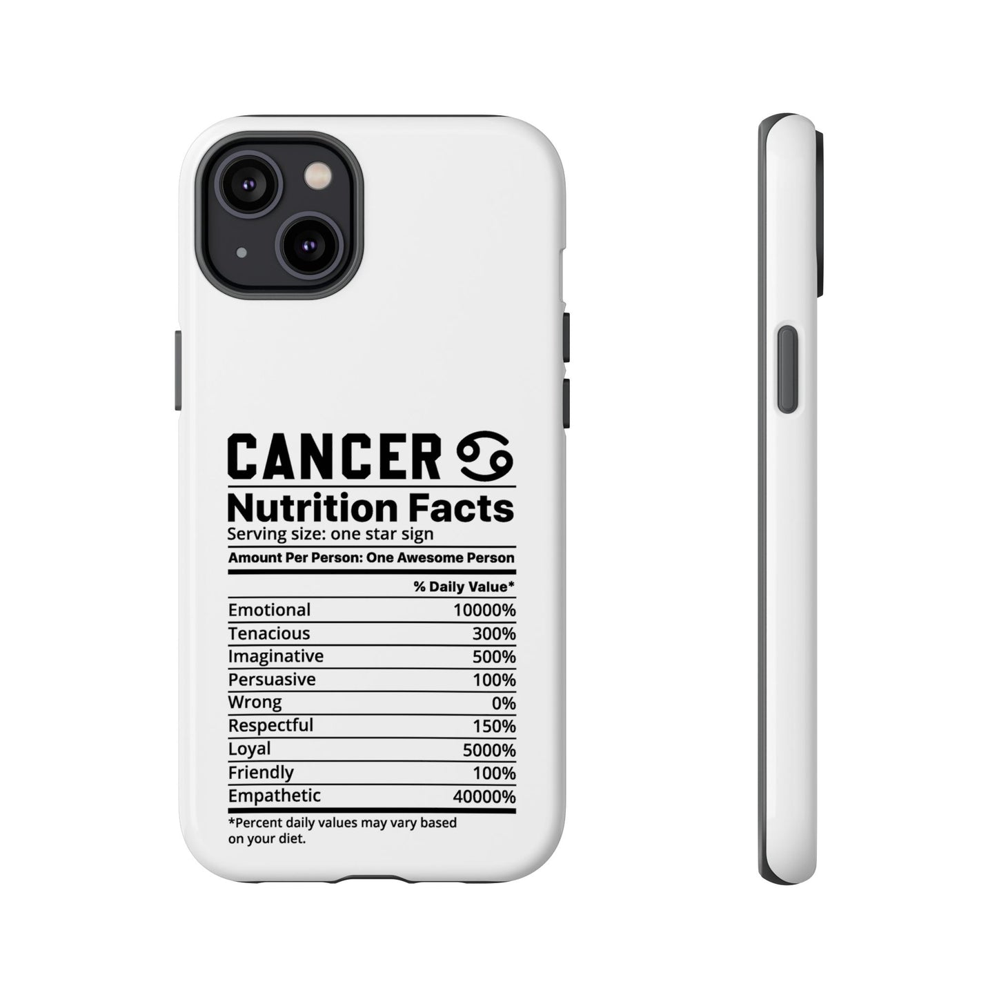 Cancer Nutrition Tough Cases - iPhone/Google/Samsung