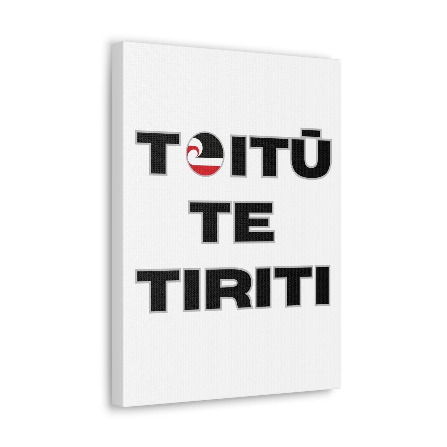 Toitū Te Tiriti Classic Canvas - White