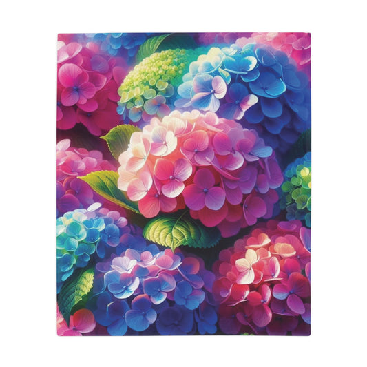 Hydrangea Plush Fleece Blanket