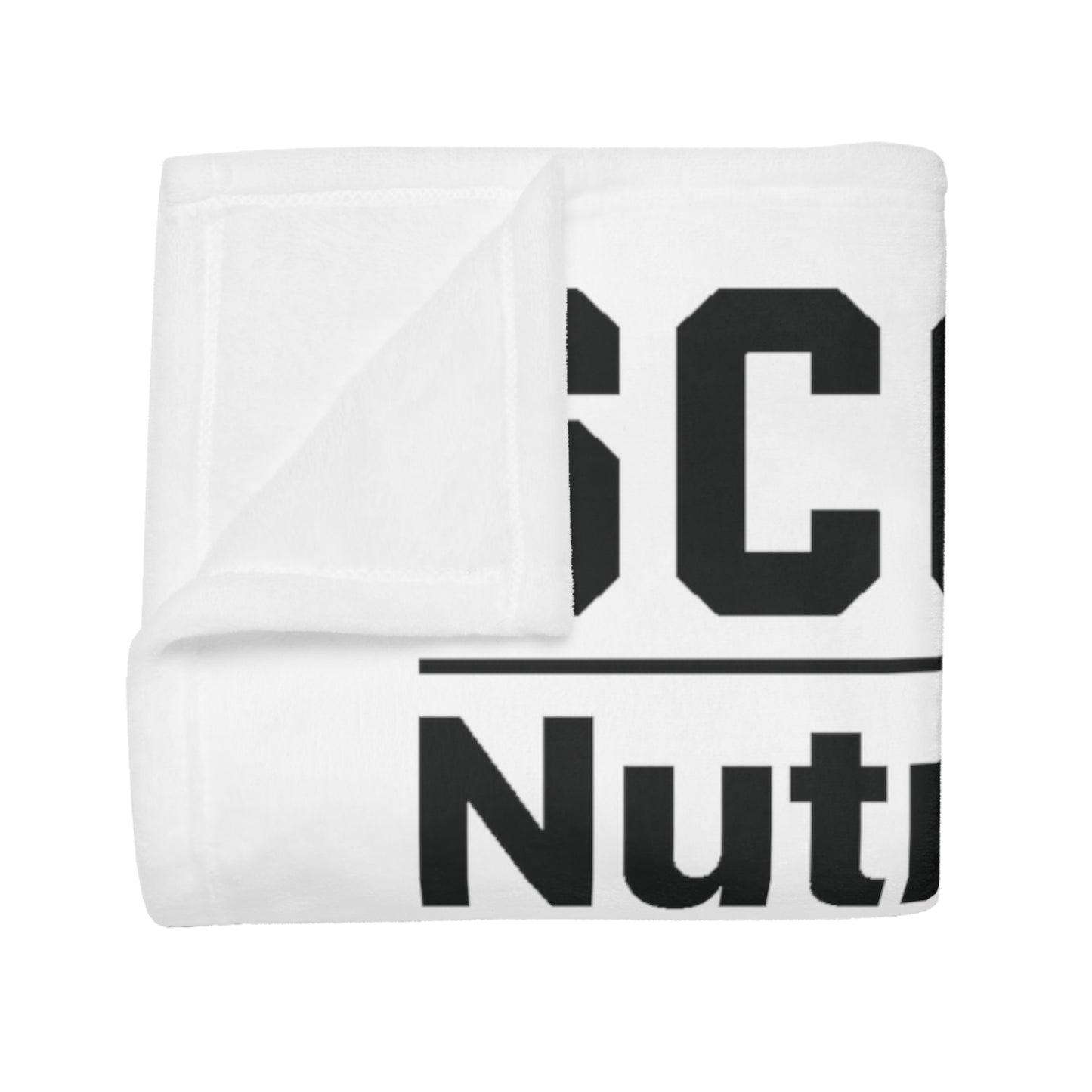 Scorpio Nutrition Plush Fleece Blanket - white