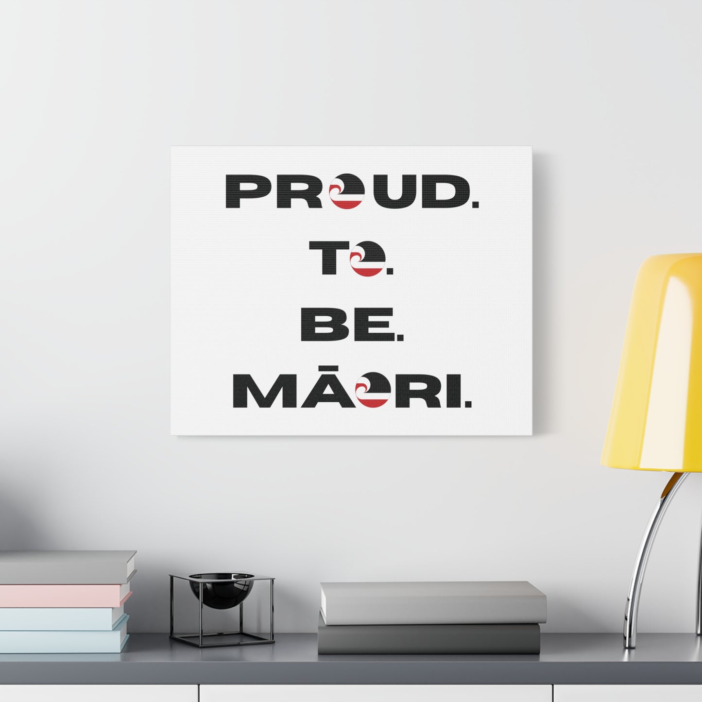 Proud. To. Be. Māori. Classic Canvas - White