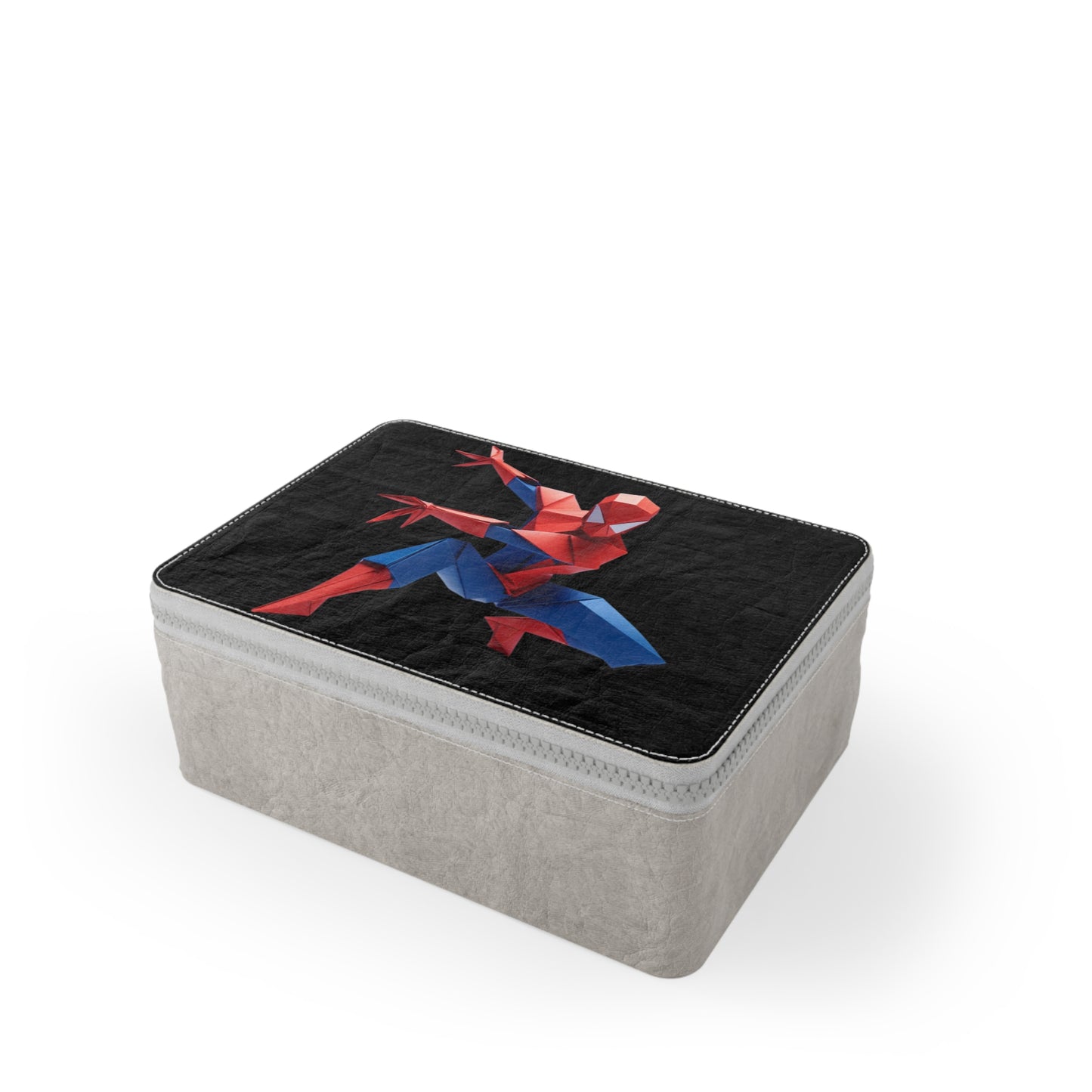 Origami Spiderman Paper Lunch Bag - black