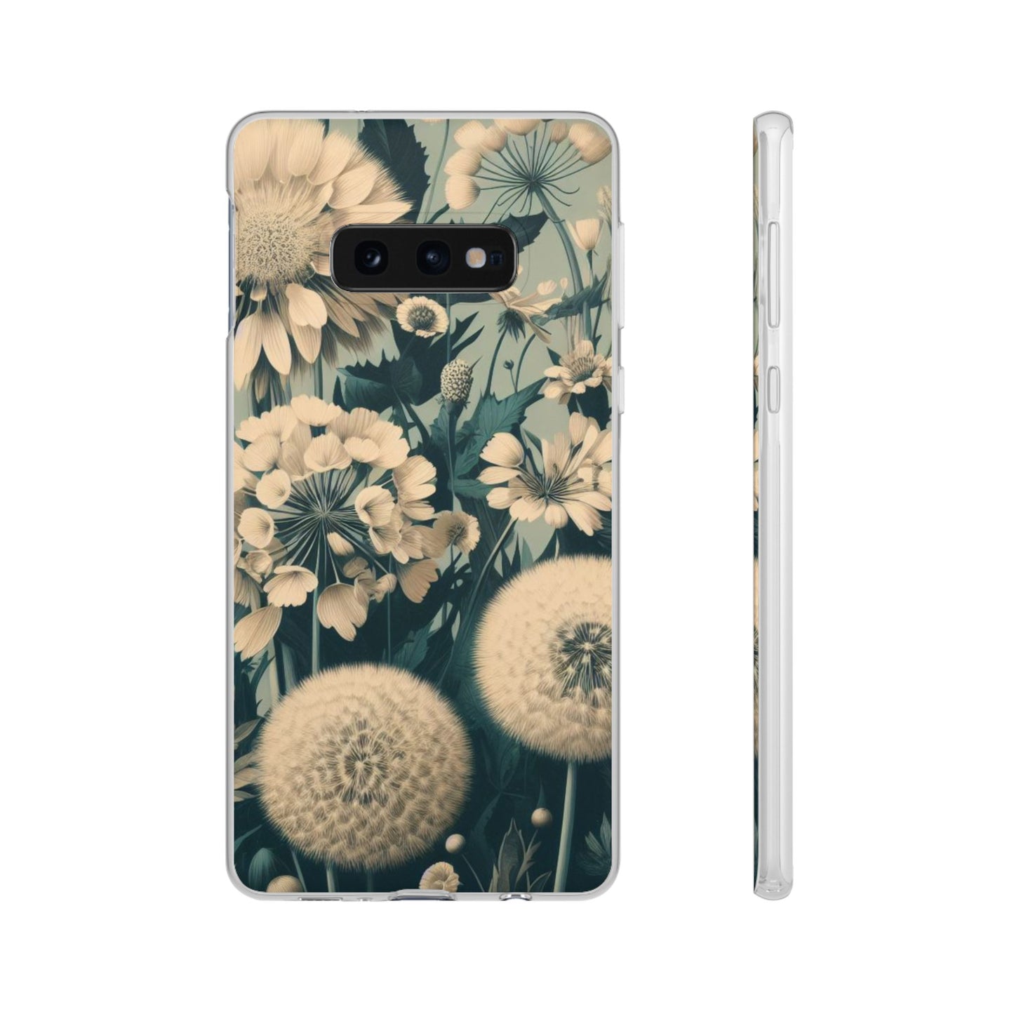 Blue & Cream Flowers Flexi Cases