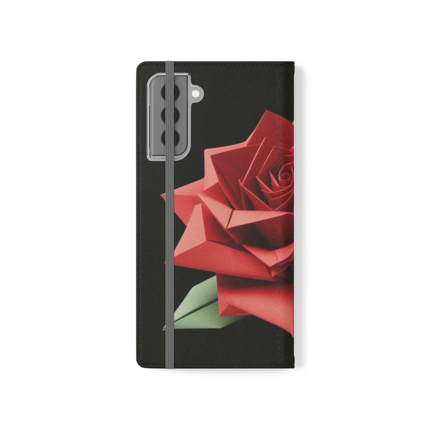 Origami Red Rose Flip Cases iPhone/Samsung