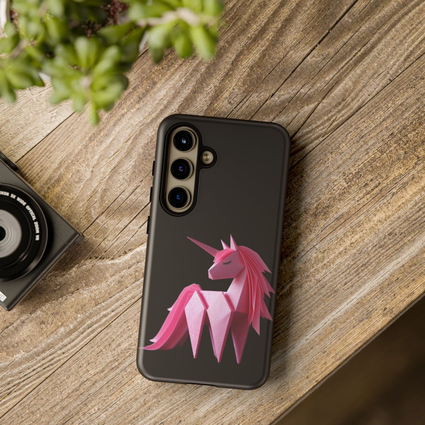 Origami Pink Unicorn Tough Cases iPhone/Google/Samsung