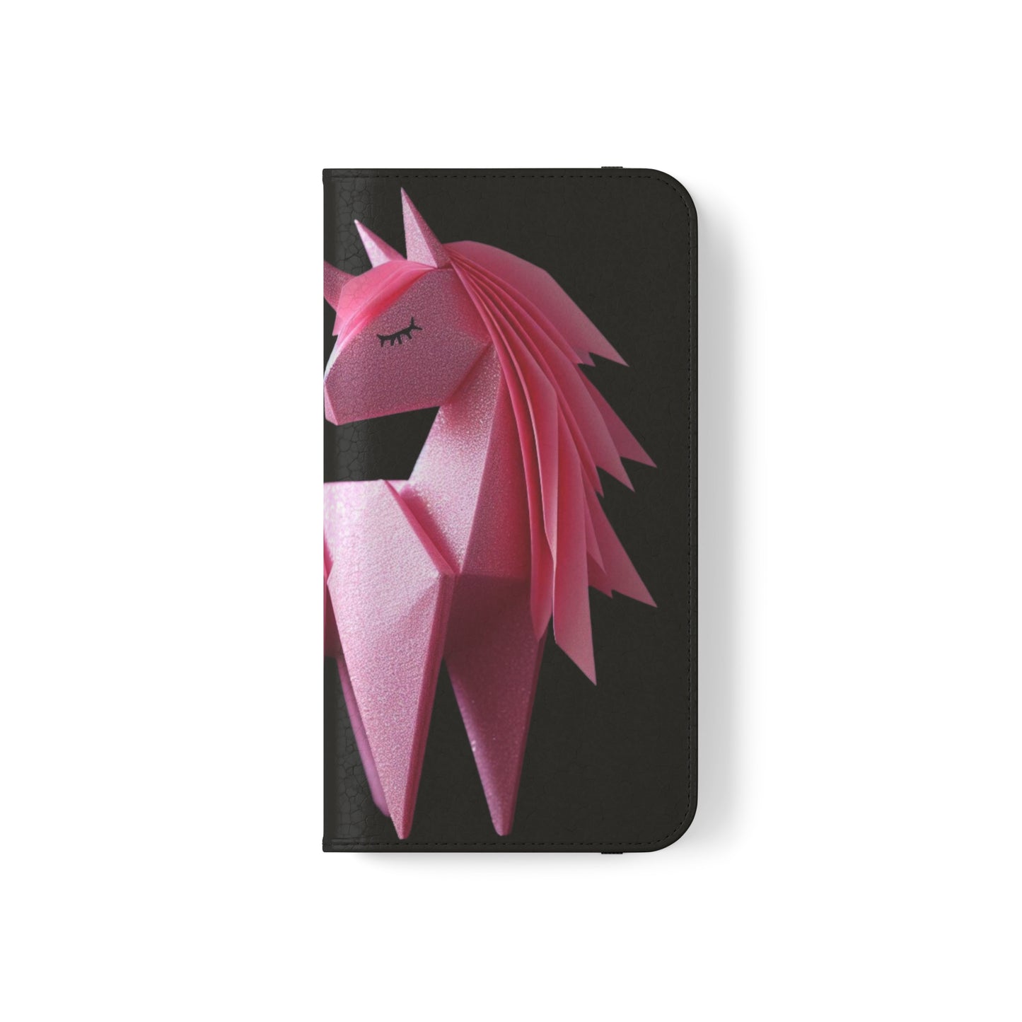 Origami Pink Unicorn Flip Cases iPhone/Samsung