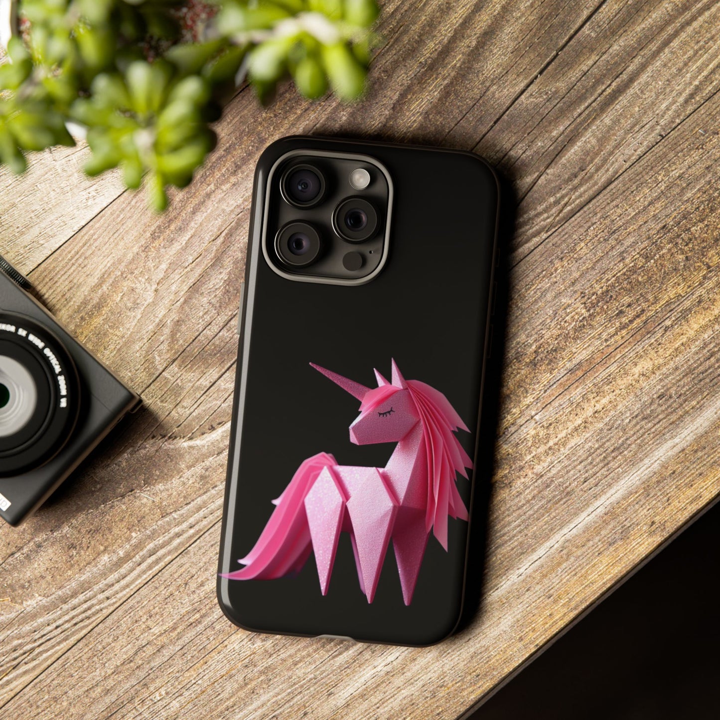 Origami Pink Unicorn Tough Cases iPhone/Google/Samsung