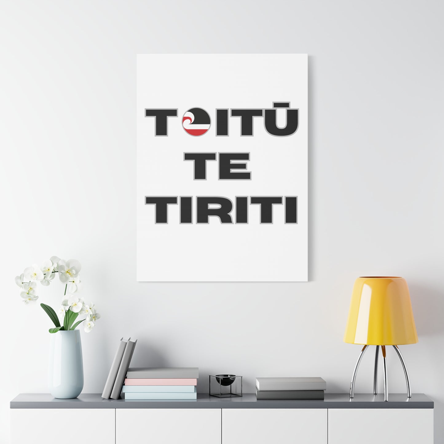 Toitū Te Tiriti Classic Canvas - White