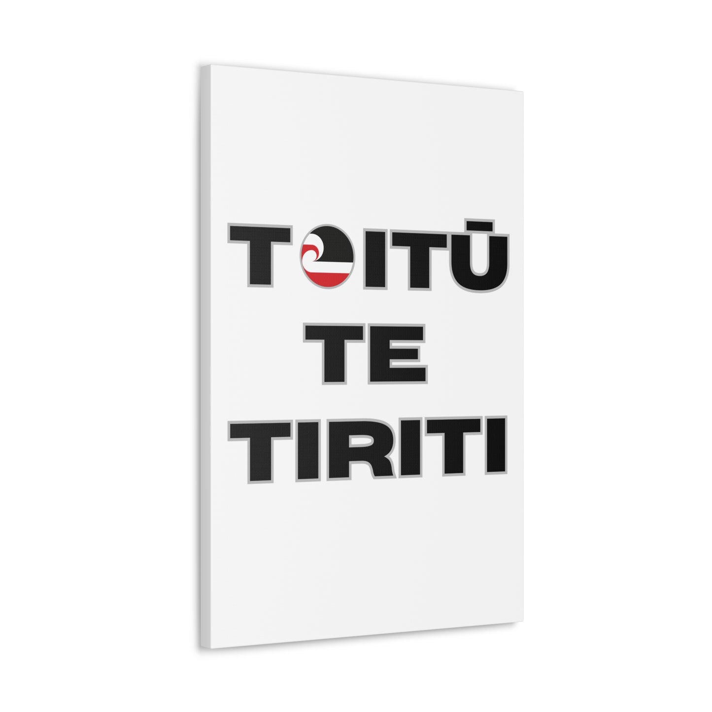 Toitū Te Tiriti Classic Canvas - White