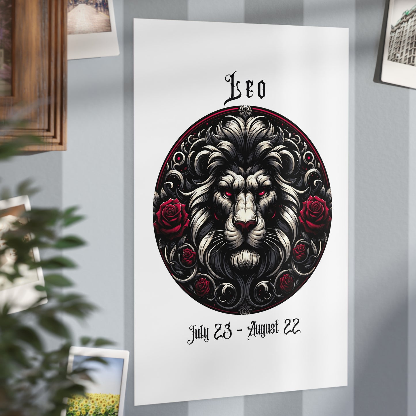 Gothic Leo Unframed Prints - white