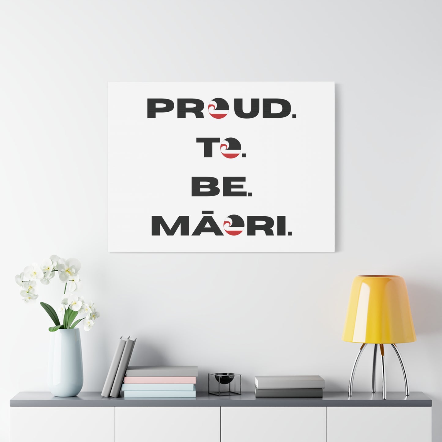 Proud. To. Be. Māori. Classic Canvas - White