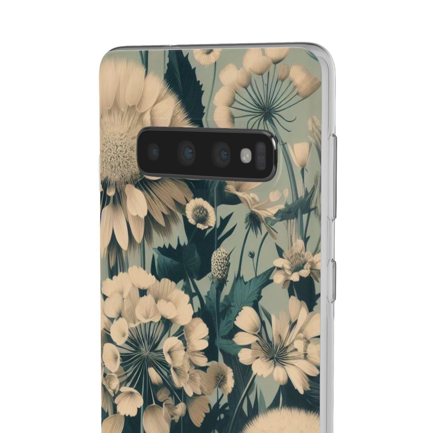 Blue & Cream Flowers Flexi Cases