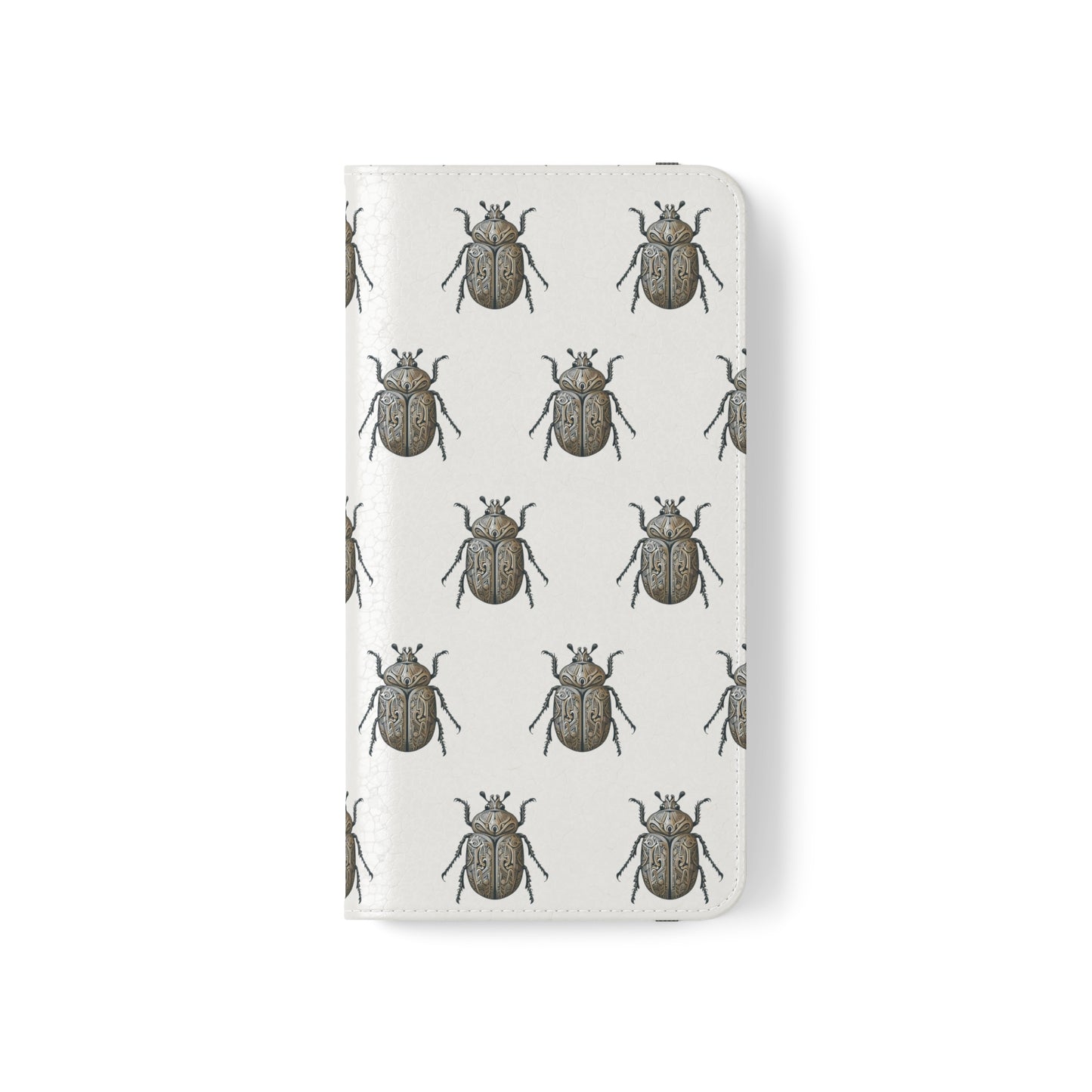 Carved Beetle Flip Cases for iPhone/Samsung - white